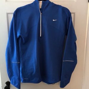 Nike dri-fit half zip with hood
